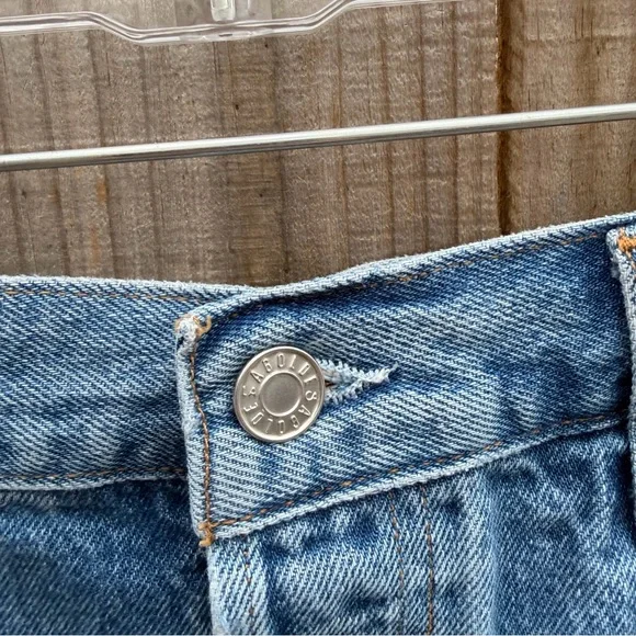 Agolde Frayed Parker Hem Blue Jean Shorts Size 31 - Picture 3 of 9